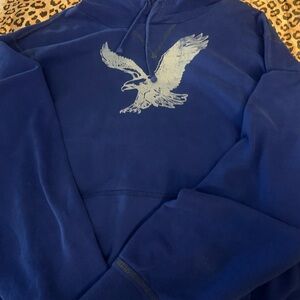 American Eagle Outfitters Royal Blue Hoodie with Eagle Design